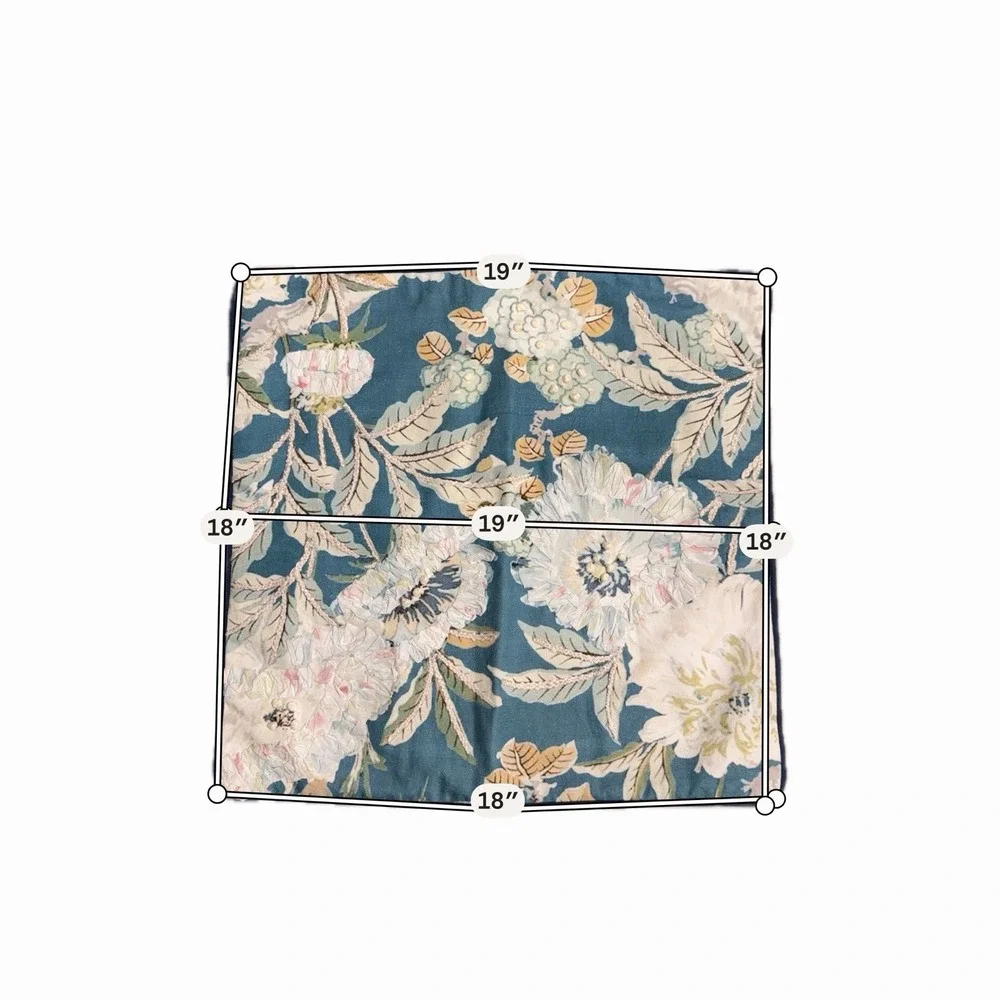 Celerie Kemble Pillow Cover Floral Blue Pink 18
